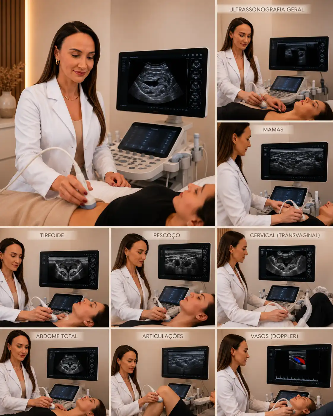 Médica analisando exame de imagem